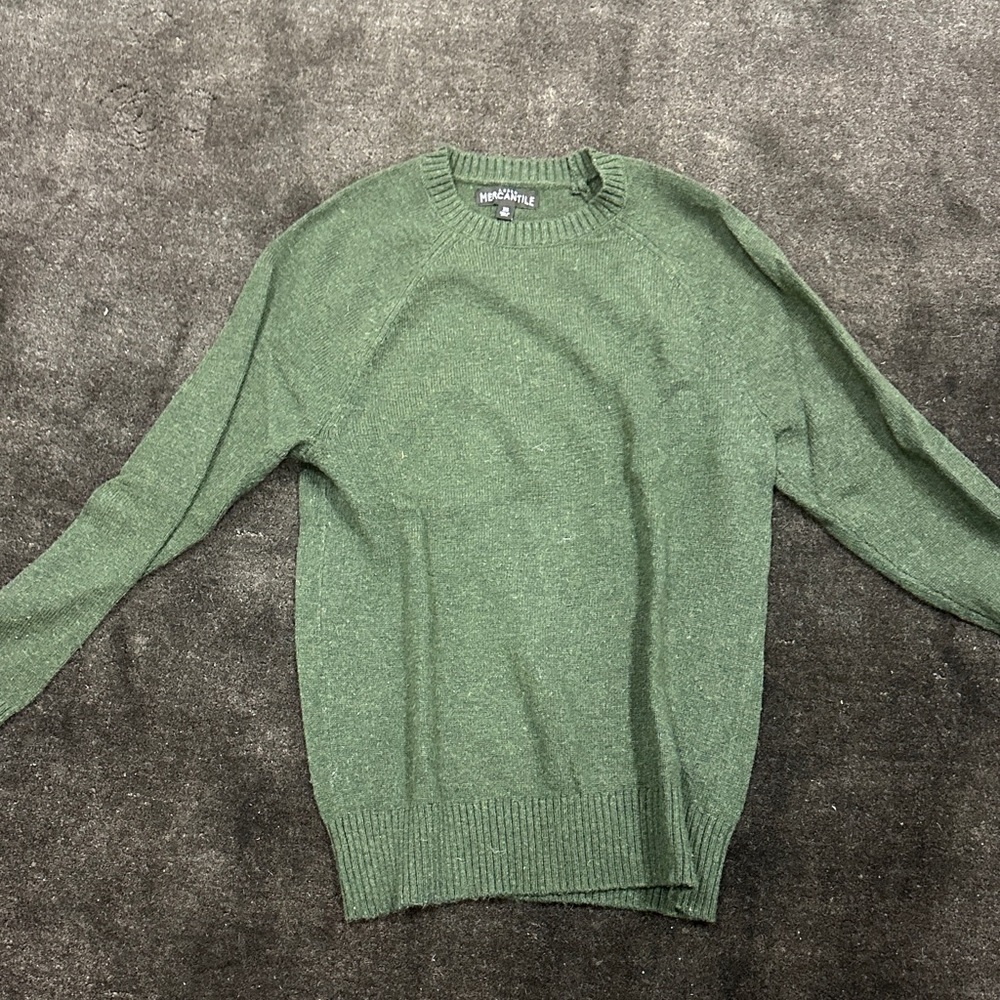 J. Crew Men's Green Crewneck Sweater